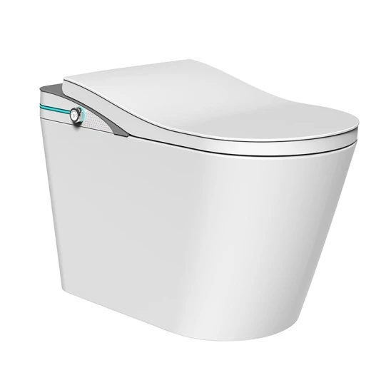 Foot Touch Flush with Ambient Light Smart Toilet Off-Seat Flush with Child Mode Smart Toilet