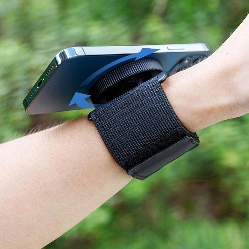 

Запястье на 360 градусов вращающейся подставки для повязки магнитный телефон для телефона 16 15 держатель телефона с зеркалом