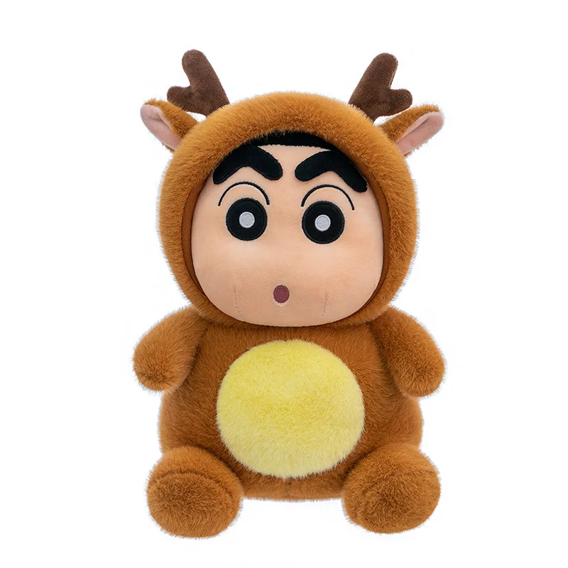 Kawaii Sanrio Knuffel Gelicentieerde Herten Transformerende Shin Chan Gevulde Pop Kinderen Verjaardagscadeau Panda Krab Bunny Teddybeer