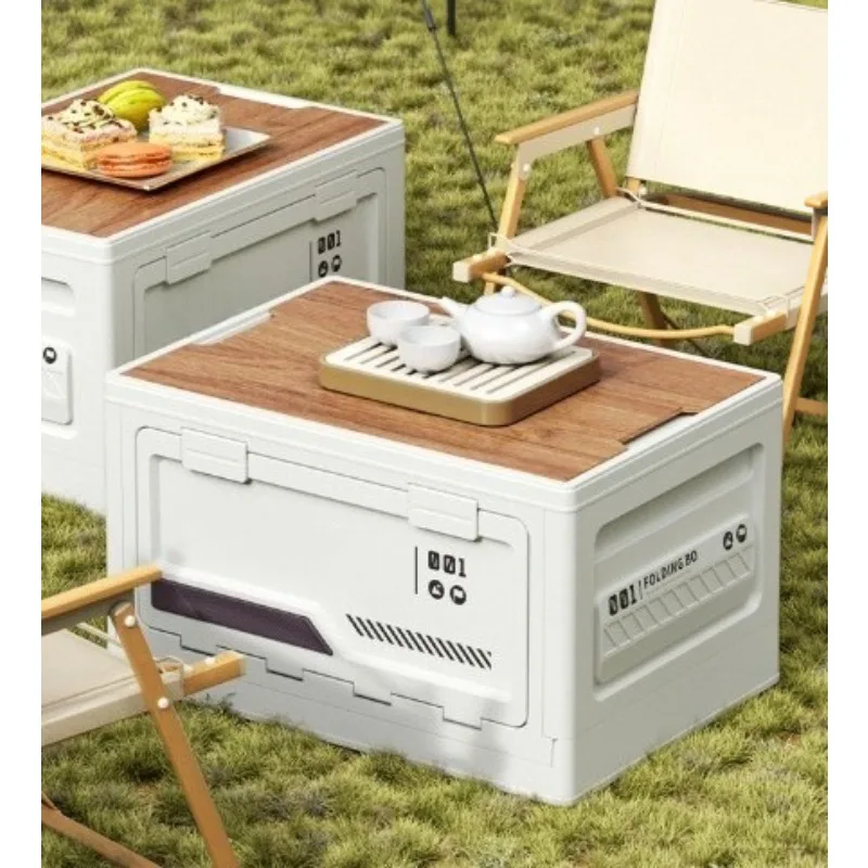 Car Trunk Wooden Lid Outdoor Camping Organizer Storage Box Industrial Air Storage Box Camping Folding Box Home Storage Box