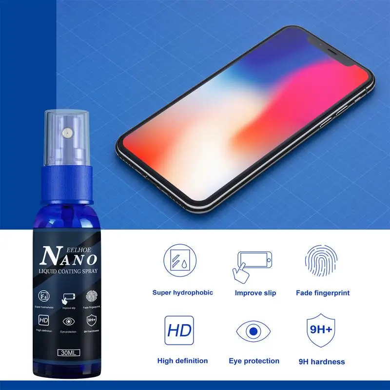 30ml Liquid Glass Screen Protector Spray For IPhone ForXiaomi Nano Coating Protective Film Anti-Fingerprint Smart Phone Film