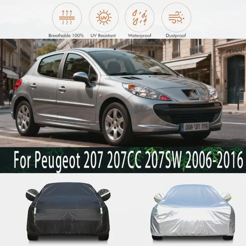 

Для наружной защиты и водонепроницаемые автомобильные чехлы Peugeot 207 207CC 207SW 2006 2016 2010