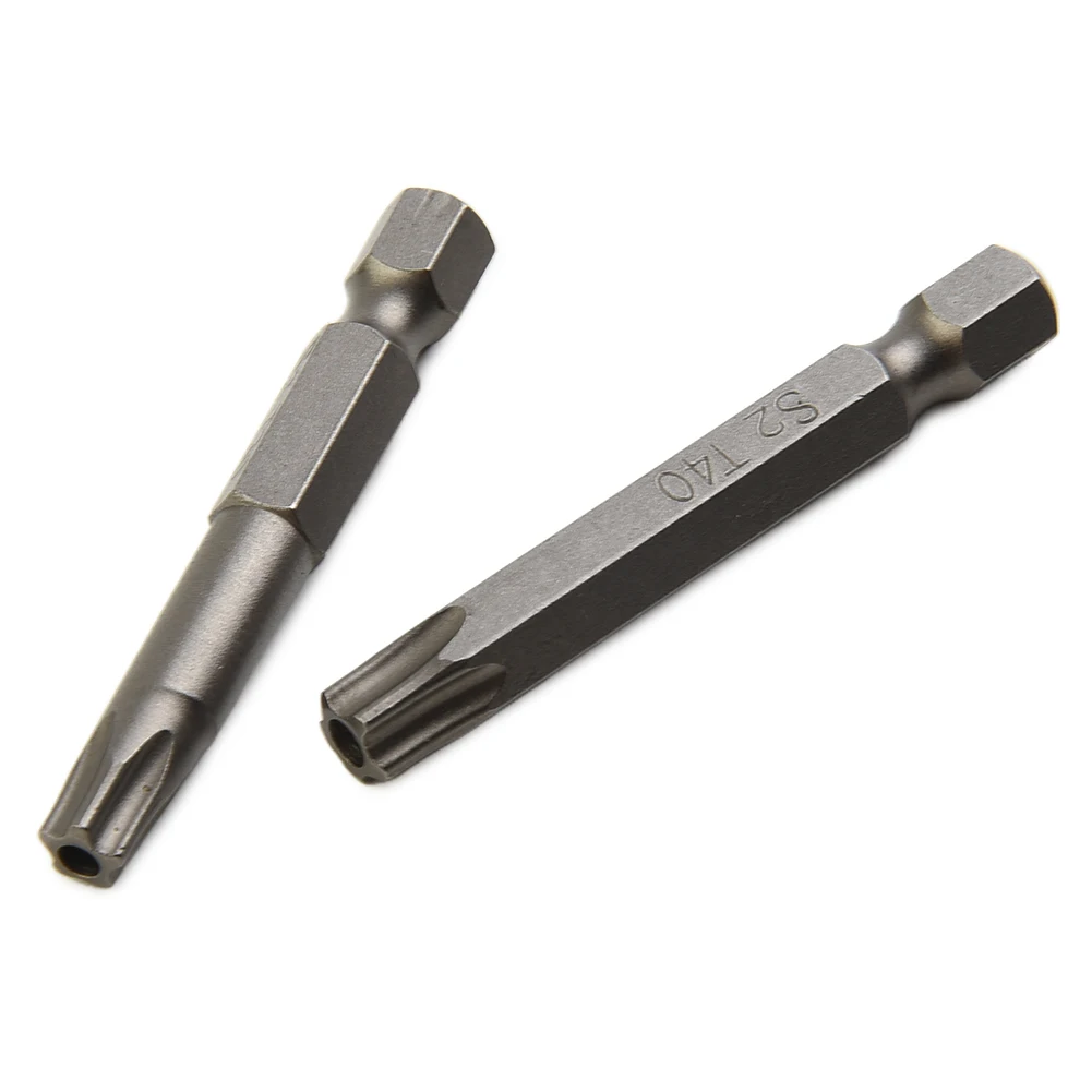 Hollow Bits Screwdriver Bit T10/T15/T20/T25/T27/T30/T40 50mm Length Five Star Hex Head Screwdriver Bits High Quality