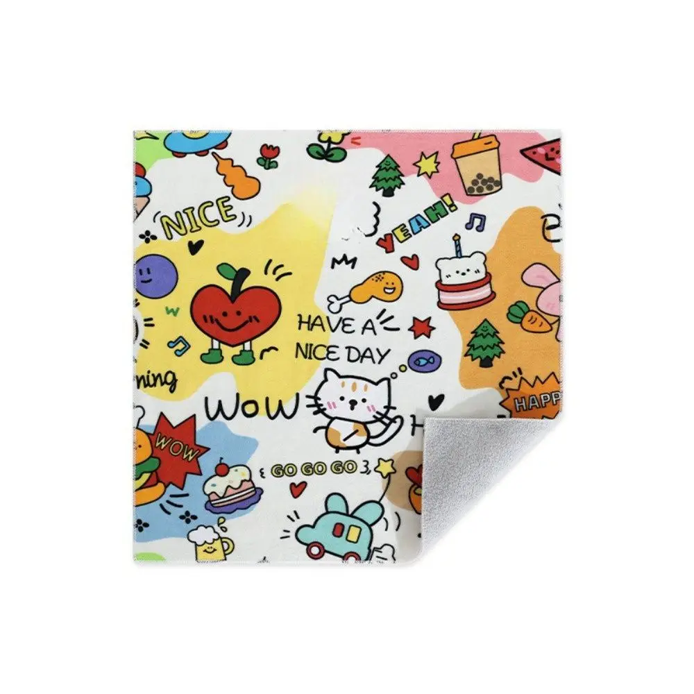 Reusable Self-adhesive Hundred Sticker Cloth Silent Cute Camera Lens Organizer Square Protection Bag Laptop Bag for Cosmetics