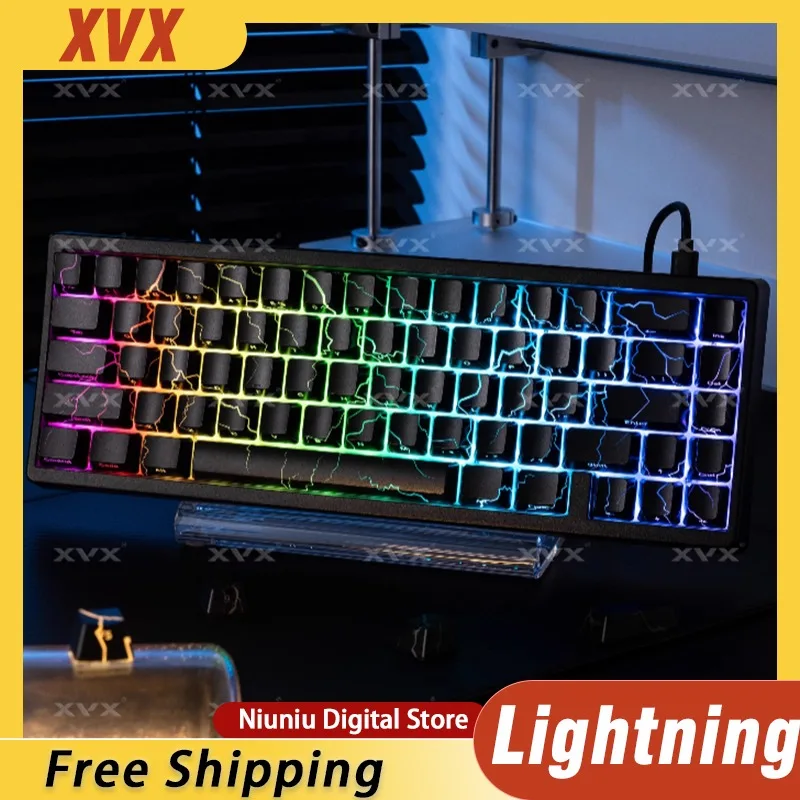 

Колпачки для клавиш XVX Lightning 2.0, процессор IMD, выгравированный по бокам, полупрозрачные колпачки для механической клавиатуры на заказ, аксессуары для ПК Wooting60