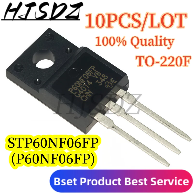 【10-30PCS/LOT】P60NF06FP STP60NF06FP New Original Imported TO-220F 60V 60A Effect Transistor