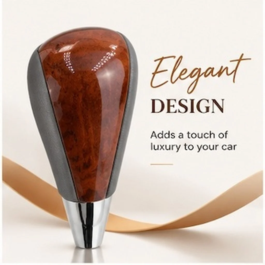 Automatic Car Gear Shifter Knob – PU & ABS Smooth Shifting, Easy Installation for Manual/Automatic Vehicles