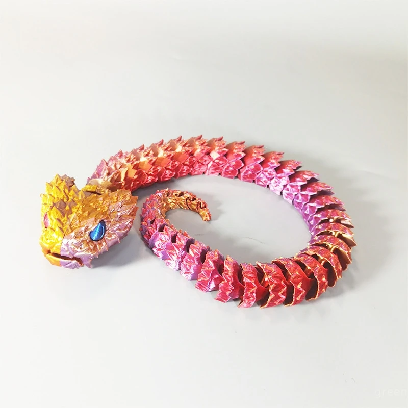 49CM 3D 인쇄 파이썬 이동식 관절 뱀 피규어 모델 장식 3D 인쇄 파충류 동물 할로윈 장난감 공예 선물 장식품