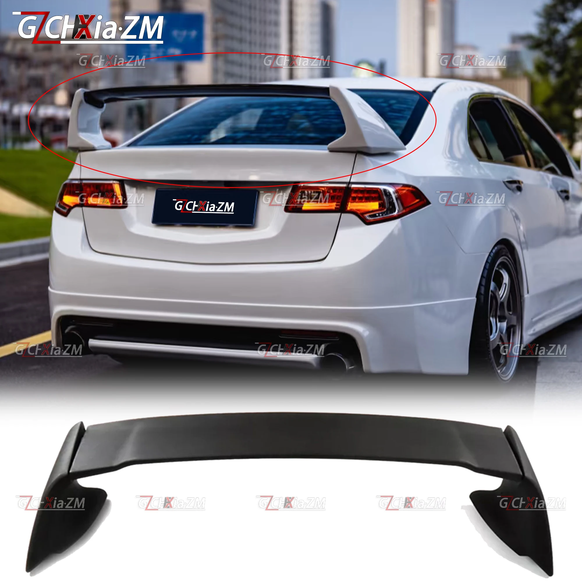 For Honda Acura TSX SPIRIOR Car 2009-2014 Magen Style Rear Spoiler High Quality ABS Material Body Kit Diffuser Tail Wing