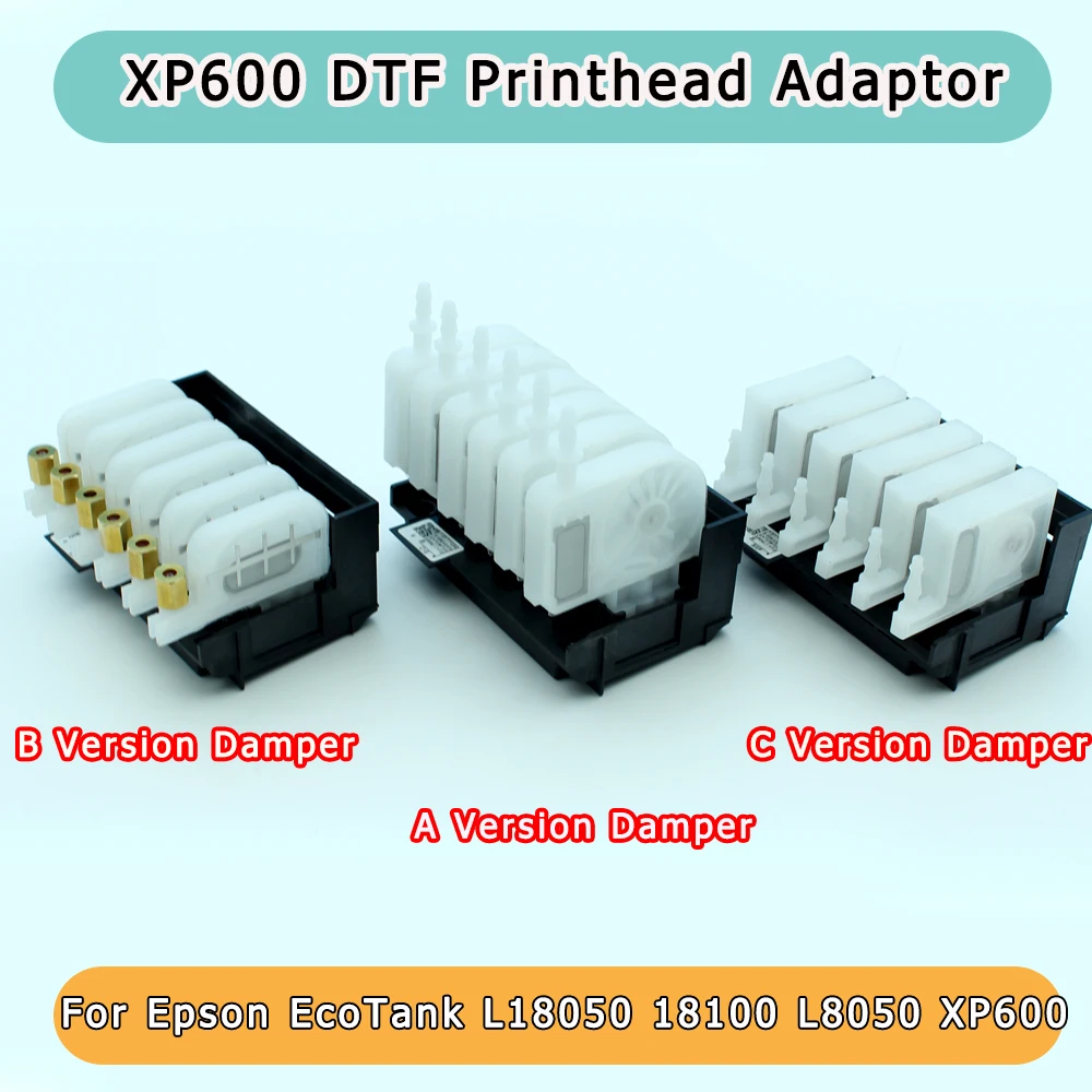 

XP600 EcoTank 18100 L18050 L8050 DTF Print Head Manifold Adaptor XP600 Printhead Apply Inline DX5 Ink Damper ET-L18050 Adaptor