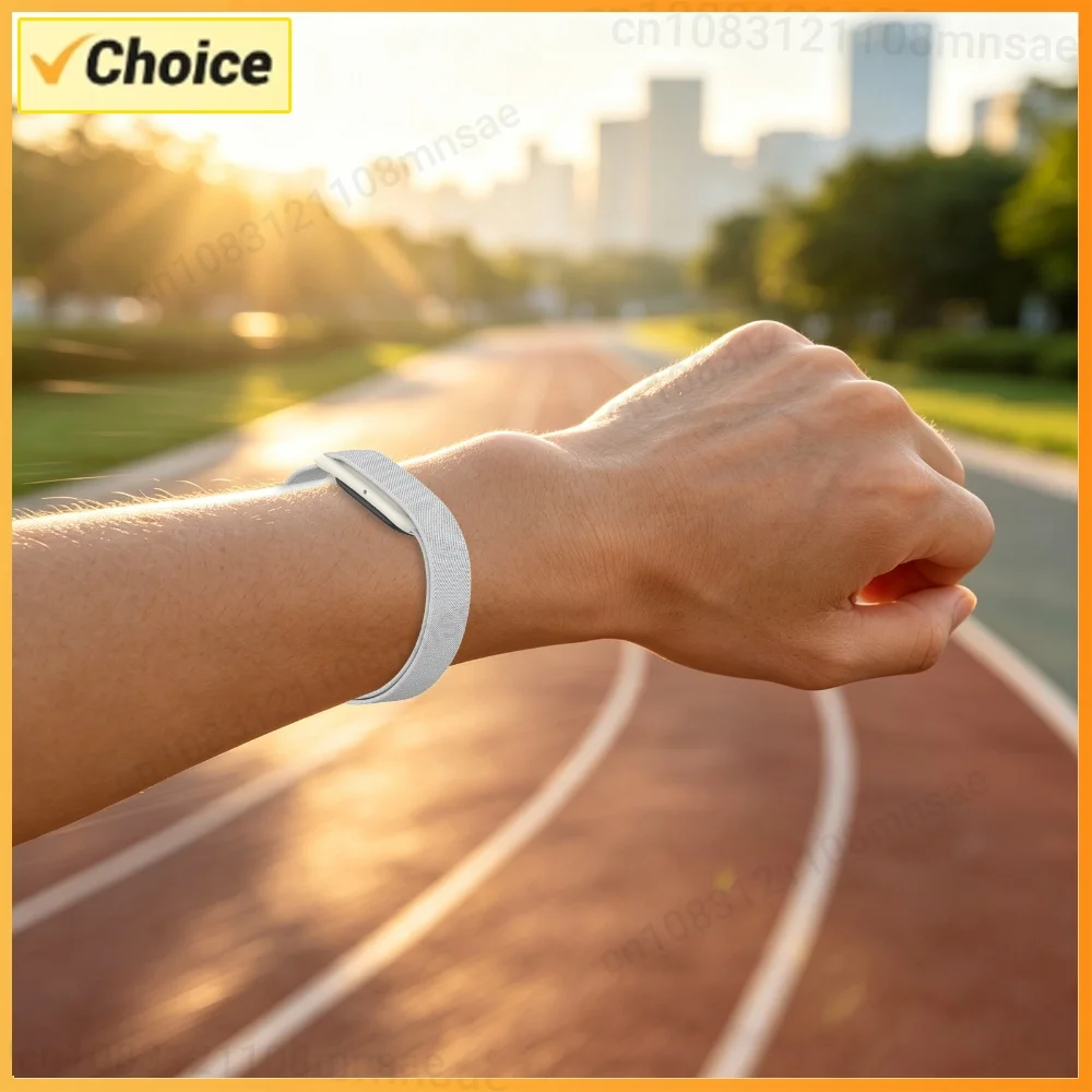 Woven Nylon Elastic Strap for Fitbit Air Adjustable Metal Buckle Breathable Leopard Print Band Quick Install