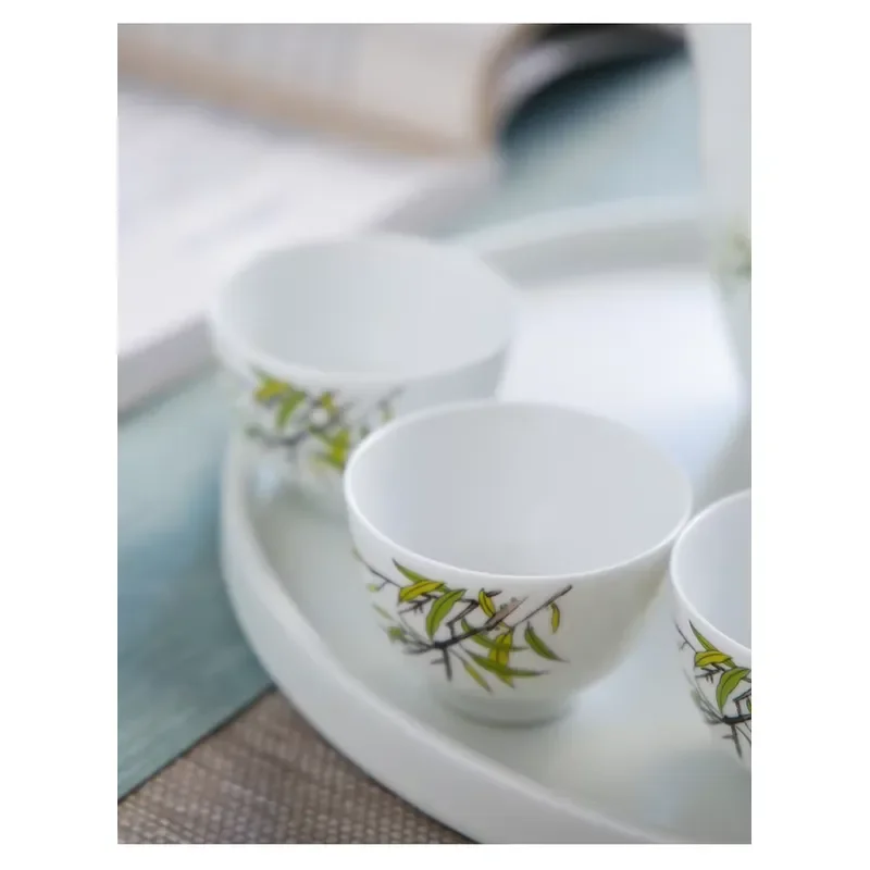 Hand Painted Ceramic Kung Fu Tea Set Creative Chinese Teacup Gift Box High End Traditional Porcelain Drinking Ware for Home