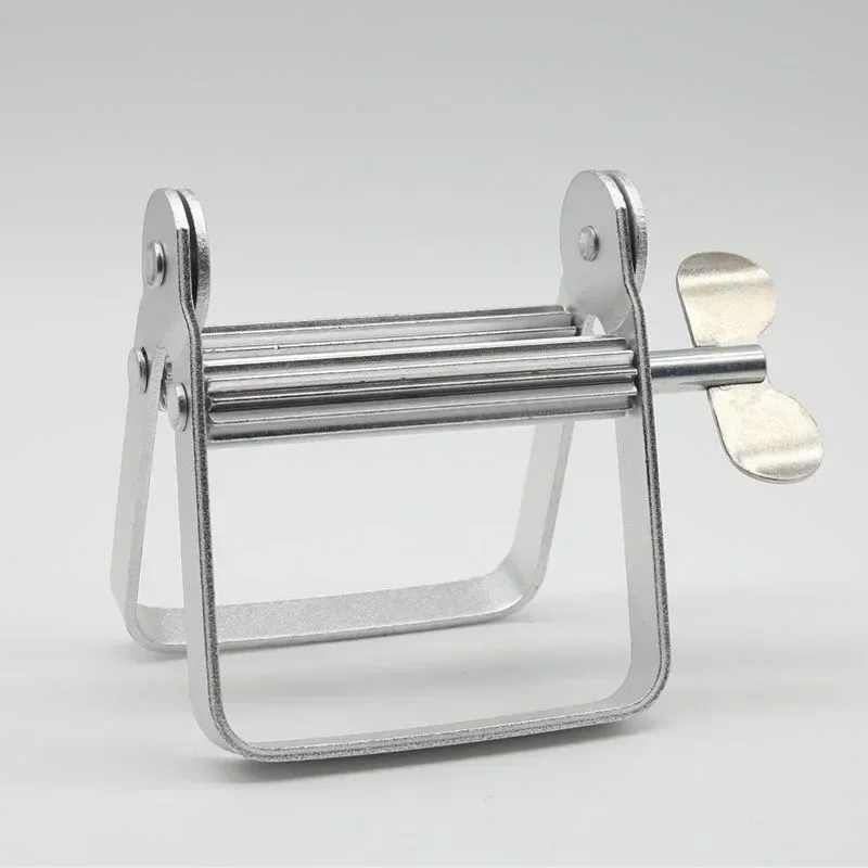 Stainless Steel Silver Toothpaste Squeezer Plastic Hand Cream Sauce Toothpaste Extruder Bathroom Toothbrush Rack Dispenser