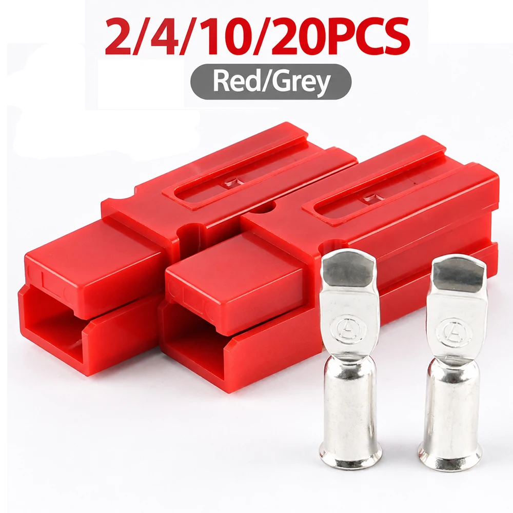 2/4/10/20/50PCS 120Amp Power Pole Red Black Connectors Plugs Marine Power Connector with Silver Plated Red Copper Terminals