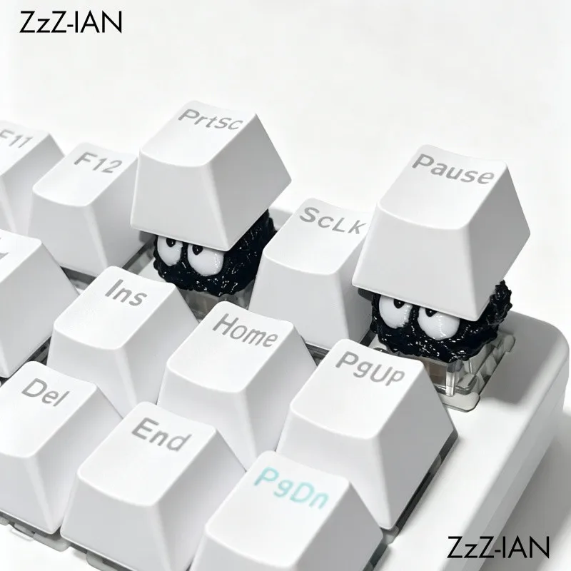 DIY Keyboard For Cross Axis Keycaps Coal 3D Key cartoon Cute Personalized Keycaps