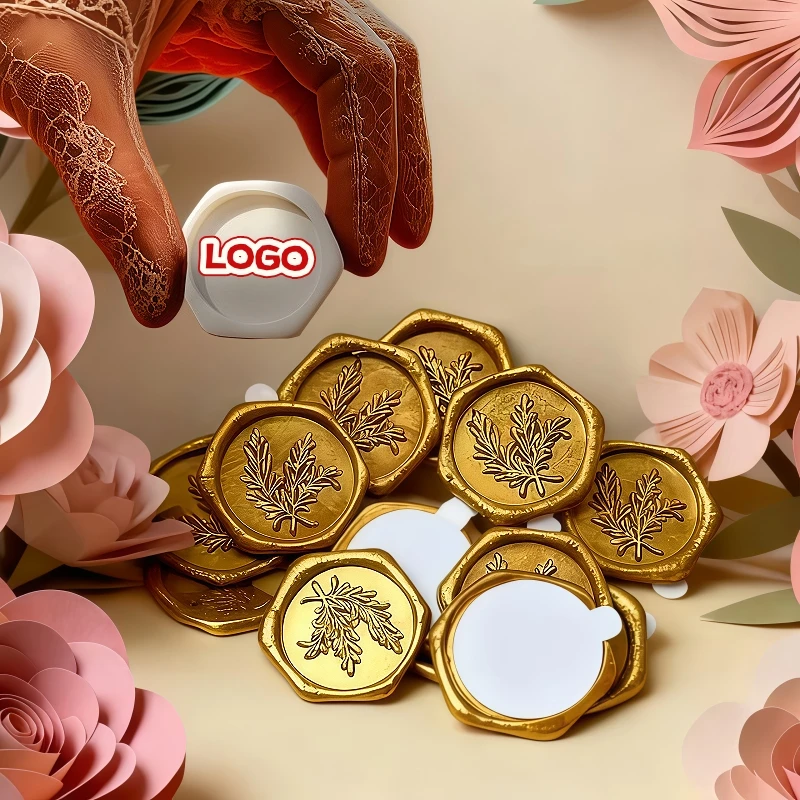 

Personalized Hexagonal Wax Seal Stickers with Self Adhesive Tape Custom Handicrafts Stamps for Design LOGO Monogram Wax Seals