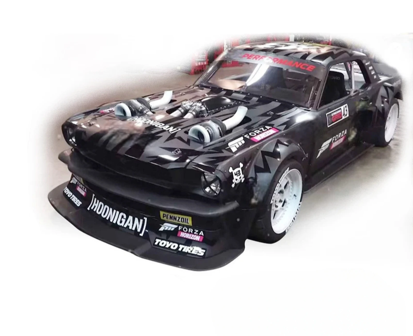 TC208 1/10 Scale Ken Block Hoonicorn RC Drift Car Polycarbonate Clear Body Shell With Decals (257mm Wheelbase/200mm Width)