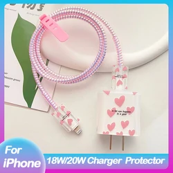 USB Cable Winder Protector Cover Phone Accessories For Apple 20W Charger Protection Shell For iphone 11 12 13 14 Plus US Adapter