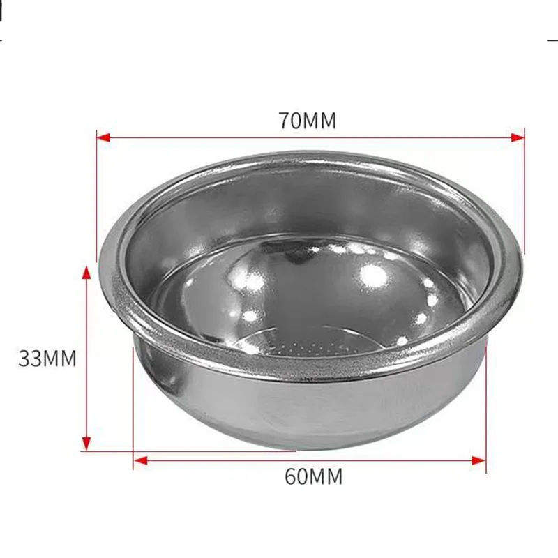 سلة مسحوق كروية من الفولاذ المقاوم للصدأ مقاس 58 مم مع فتحة 292 × 0.3 مم، متوافقة مع مرشحات Portafilters لآلة الإسبريسو مقاس 58 مم. #6