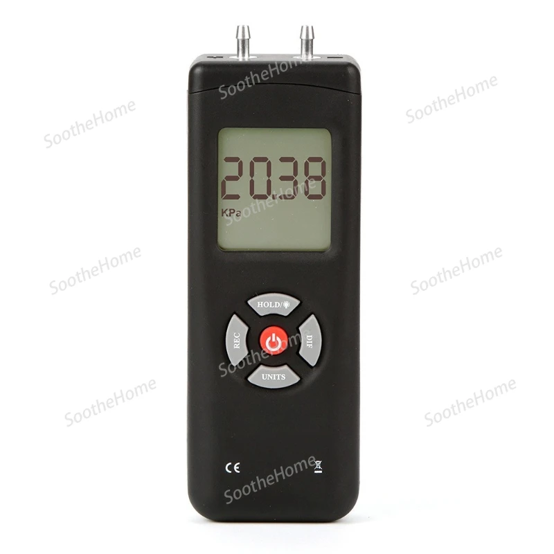 Digital Differential Pressure Gauge, Handheld U-Tube Manometer, Pressure Tester Tire Pressure Gauge Hvac Tools Manometer