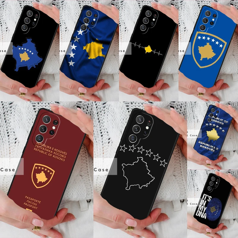 Kosovo Passport Flag Phone Cover Case for Samsung Galaxy S26 Ultra S20 FE Note 10 S24 S23 S21 S25 Plus S22
