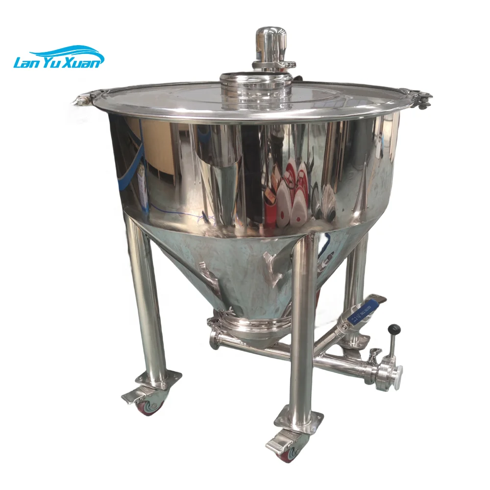 DZJX Industrial Stainless Steel 304 Coffee Corn Grain Powder Storage Tank Silo Bulk Bag Hopper With Loading Conveyor