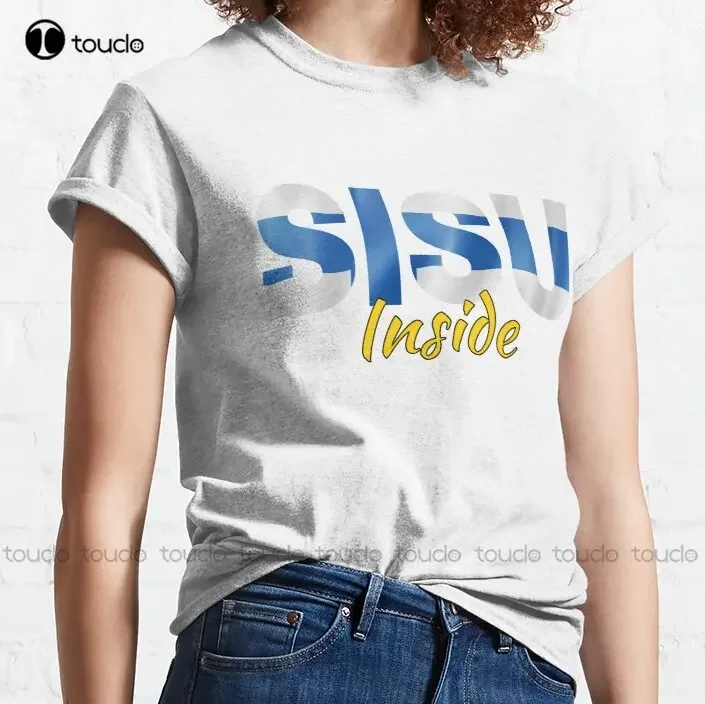 Sisu Inside - Sisulla Siitä Selviää Classic T-Shirt T-Shirts For Women Graphic Tees Funny Art Streetwear Cartoon Tee Xs-5Xl New