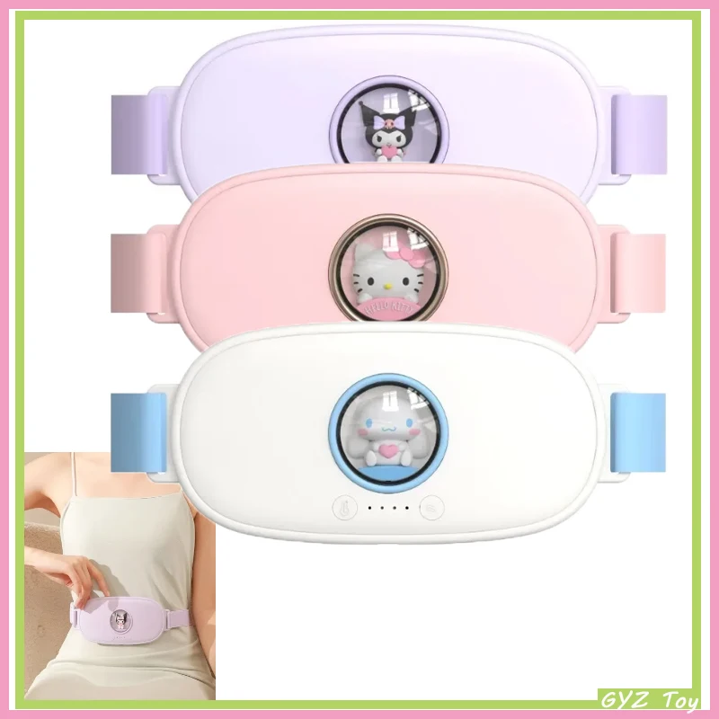 Miniso Genuine Sanrio Genuine Licenses Kawaii Hello Kitty Kuromi Girls' Menstrual Period Artifact Belt Heating Waist Massage