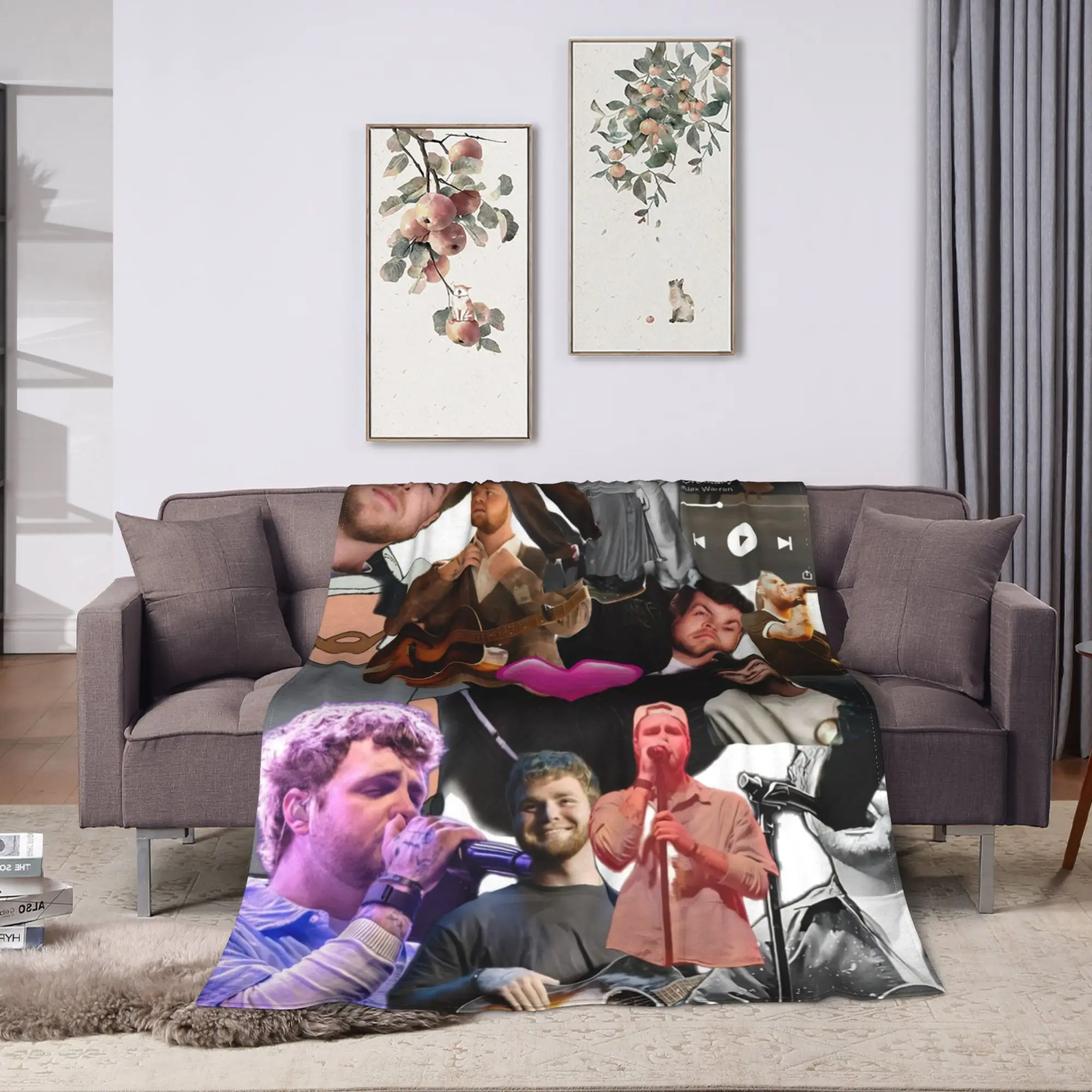 Warm Soft Blanket Decorative Alex Warren America Singer Throw Blanket  Flannel Bedspread For Bedroom Novelty Sofa Bed Cover