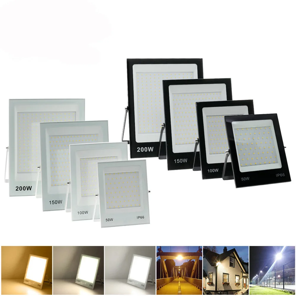 

New Product Ultra-thin LED Flood Light 10W 20W 30W 50W 100W 150W Outdoor Waterproof Street Light Villa Exterior Wall Light