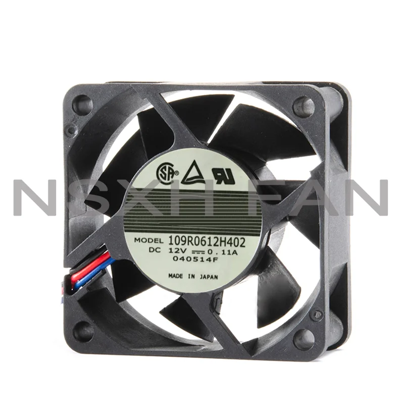 Ventilador silencioso do chassi, Original novo, 109R0612h401, 6025, 12V, 6cm