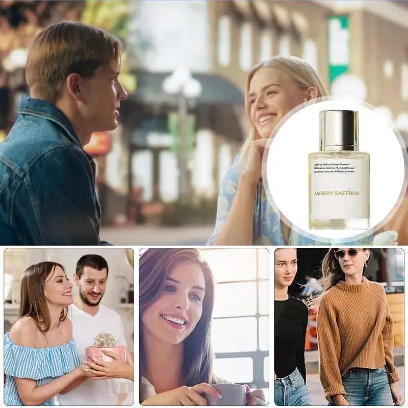 50ml zapach do ciała w sprayu gruszka perfumy długotrwałe perfumy na randki zbieranie zapach ślubny perfumy szafranowe dla kobiet mężczyzn