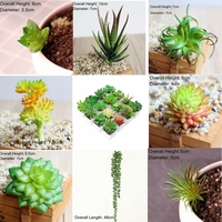 Mini Artificial Succulents Green Plants Table Mini Bonsai Home Office DIY Wedding Party Garden Decoration