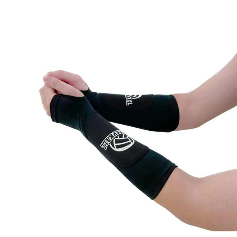 1 Pair Volleyball Padded Passing Forearm Hitting Sleeves, Arm Sleeves and Wrist Support with Protection Pad for Girl, Boy, Adult