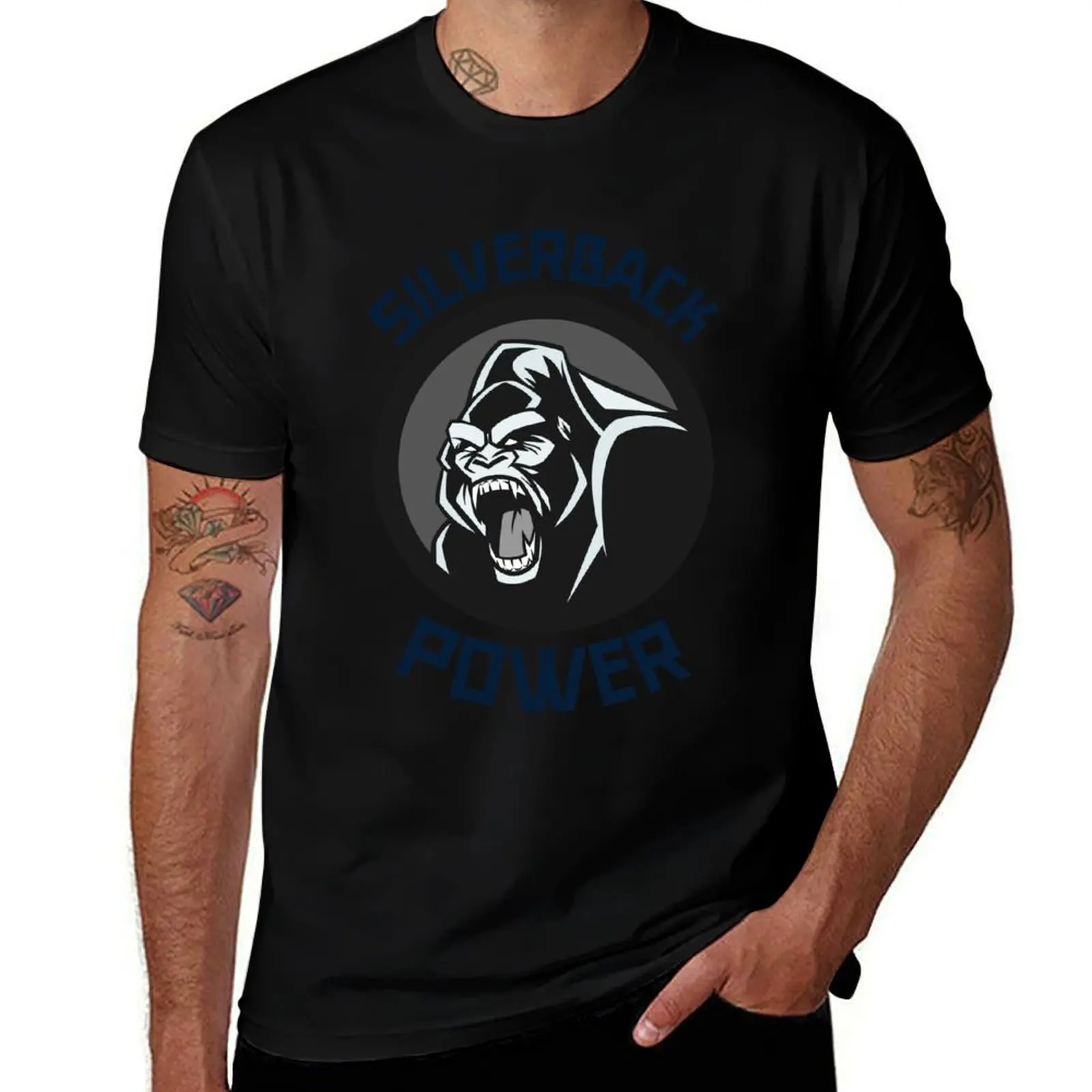 Silverback Gorilla T-Shirt heavyweights plus size tops cotton t shirt men