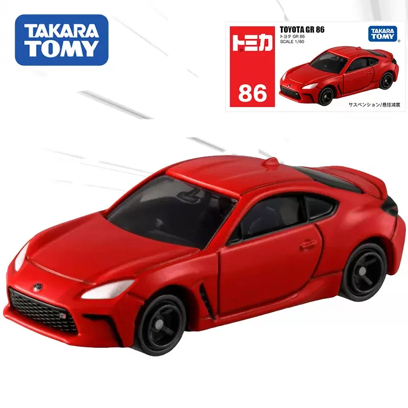 

Оригинальные модели Takara Tomy из сплава, томика, спортивный автомобиль, масштаб 1/60 красный Toyota GR 86, коллекция автомобилей для мальчиков