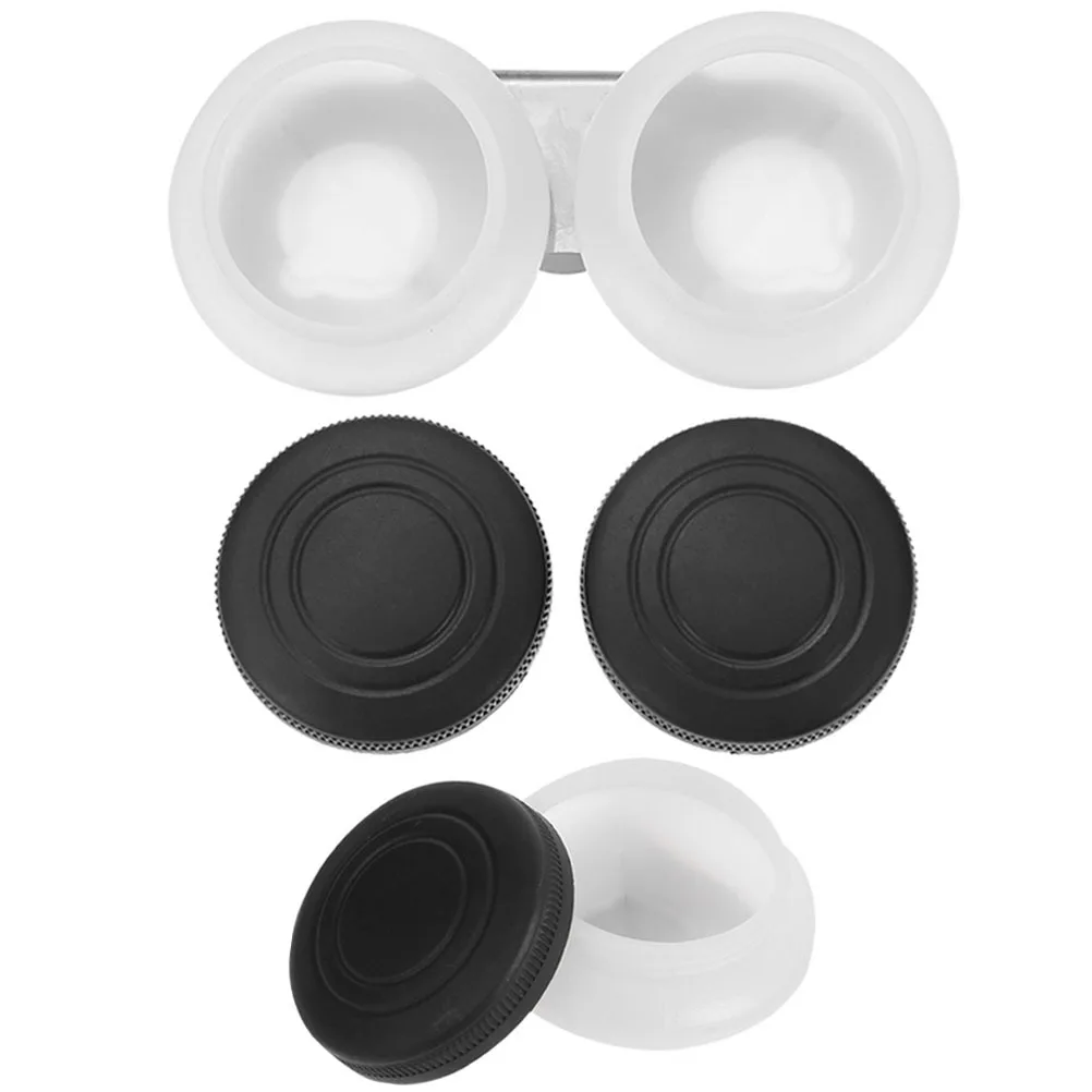 2개입 스테인리스 스틸 오일 팔레트 컵 뚜껑 포함 이중 칸막이 페인팅 도구 용제 보관 휴대용 아티스트 장비