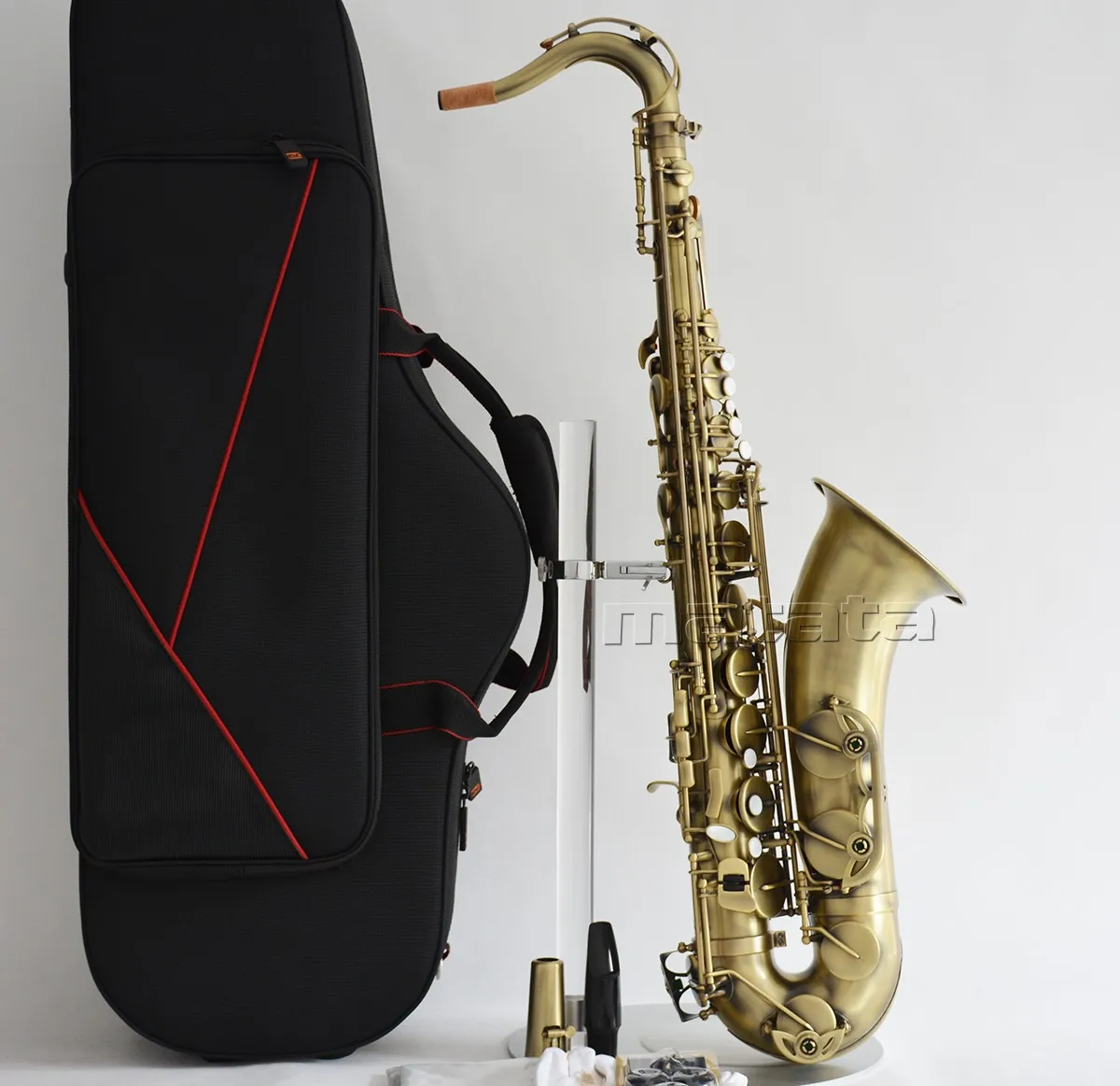 Fast Ship Professional Antique Bronze Tenor Saxophone High F# sax Saxofon With Case