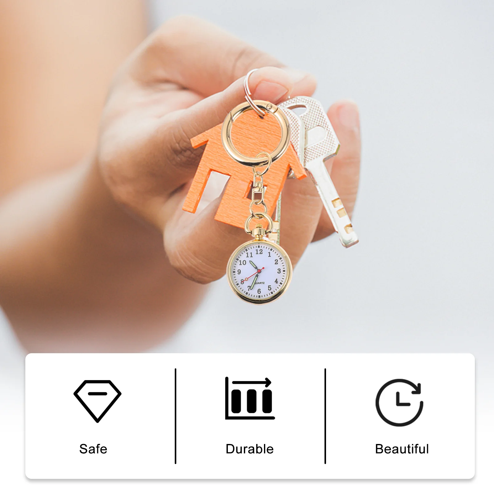 

Nurse Pocket Watch Luminous Quartz Clip Fob Watch For Nurses Doctors Keychain Hanging Gift Durable Buckle Design