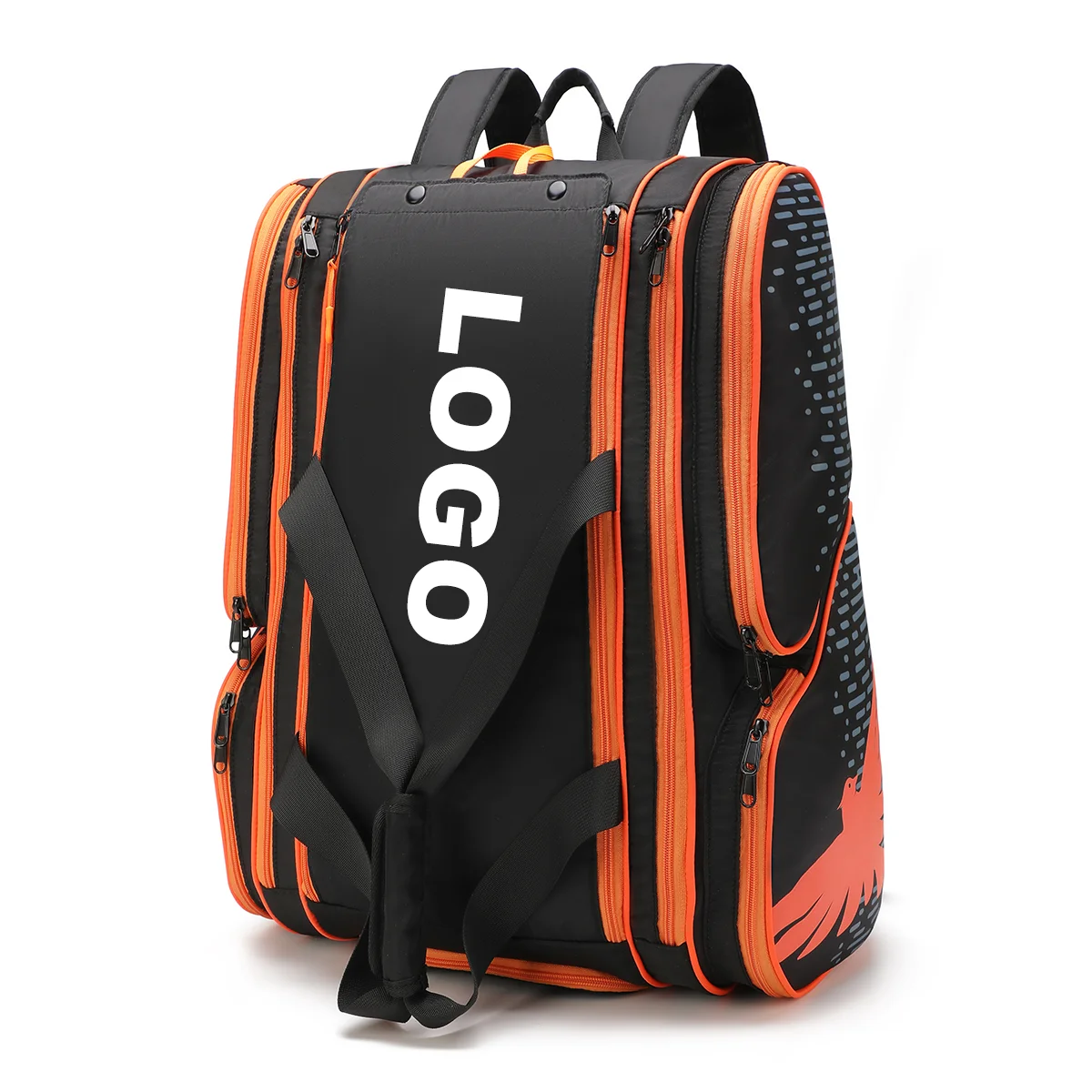 Custom Logo Nylon Portable Sport Large Capacity Waterproof Tennis Pickleball Bag Badminton Racket Padel Bag With Shoe Pocket - Image 2