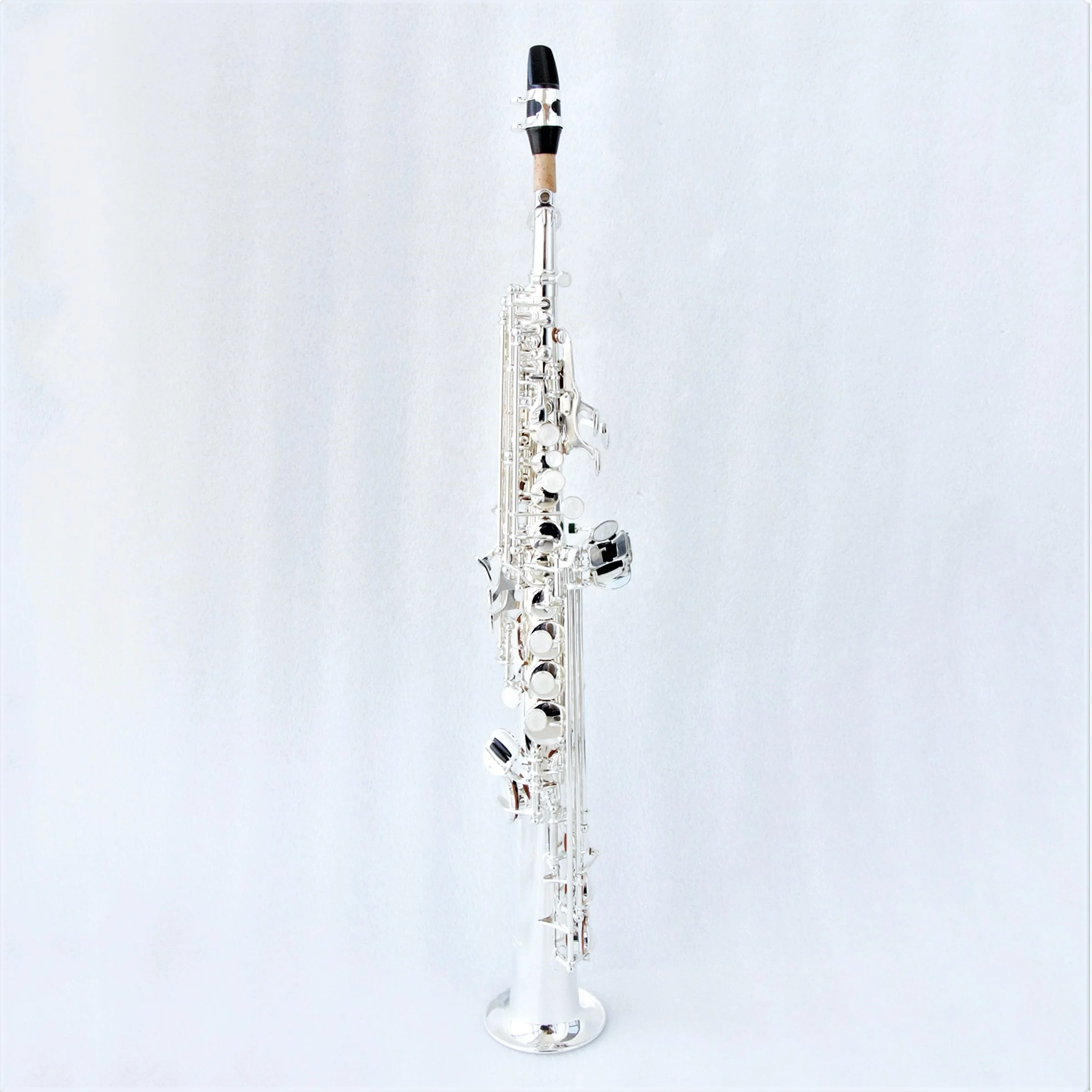 Professional Woodwind Instrument Soprano Saxophone Silver Plated Professtionnel Straight