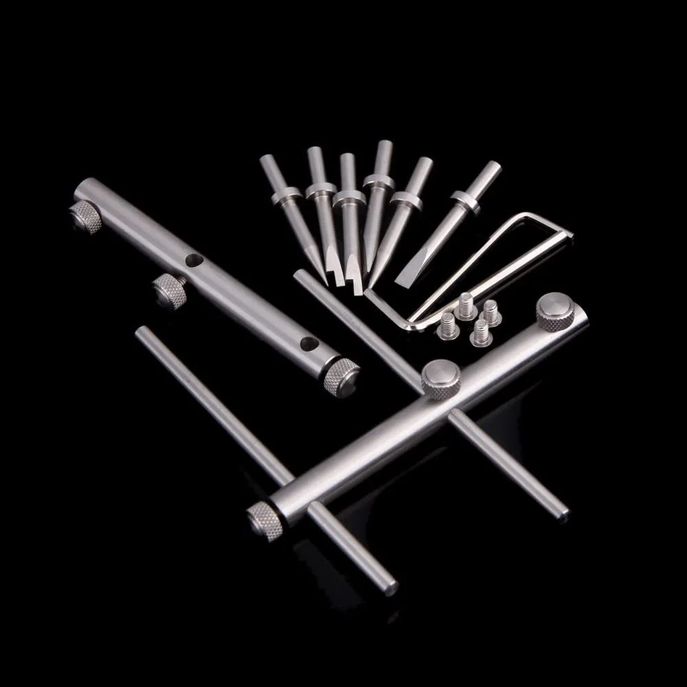 Camera Lens Openning Repairing Tool Kit 10-100mm Lens Repair Set with 3 Tips 6 Screws 2 Hexagon Wrench for DSLR Camera