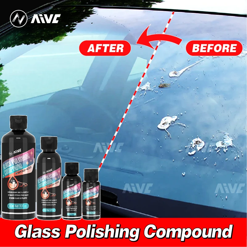 Car Glass Oil Film Removing Paste Aivc Auto Glass Film Coating Agent Glass hydrophobicity Cleaner Auto Windshield Car Detailing