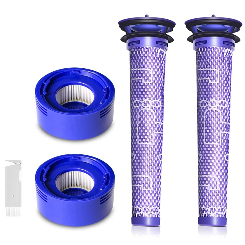Kit komponen pengganti Filter vakum untuk Dyson V7, V8 2 Filter pos dan 2 Filter pra-filter-menggantikan bagian 965661-01 & 967478-01