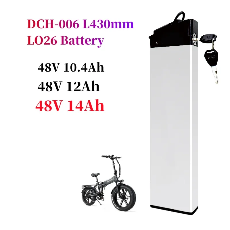 Folding E Bike Battery 48V 10.4Ah 12Ah 14Ah Amp DCH 006 for Samebike LO26 20LVXD30 Folding Electric Bicycle Batteries 18650