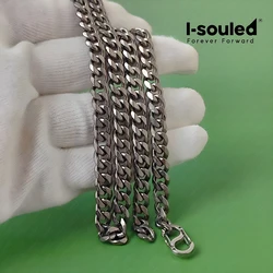 7mm Solid Titanium Cuban Chain Necklace for Men - Hip Hop Unisex Jewelry Gift, Anti Tarnish & Waterproof,60cm/70cm Length