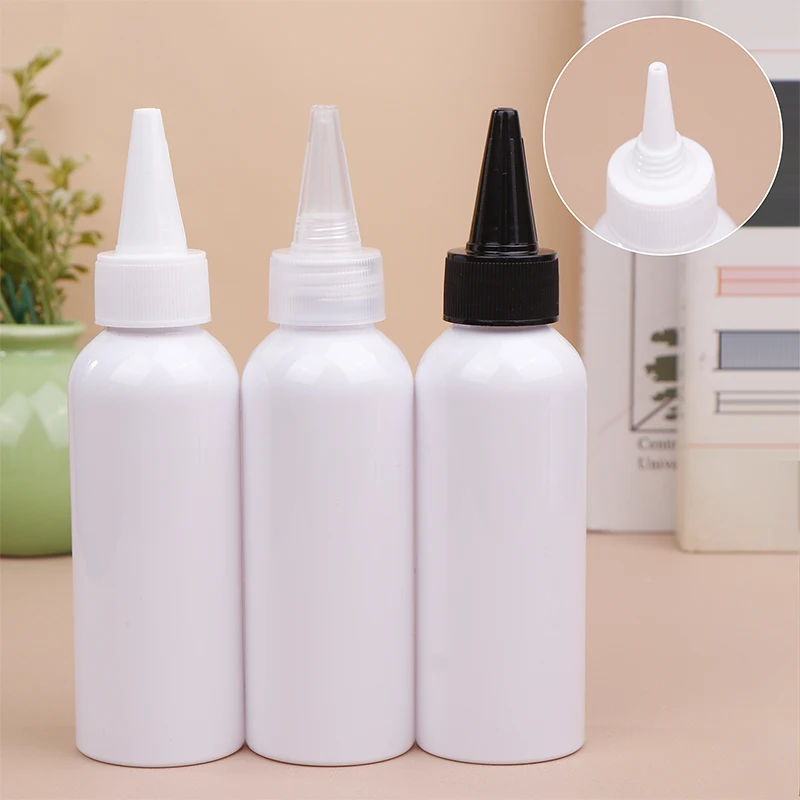 

100ML Empty Dropper Bottle Transparent Plastic Refillable Nozzle Dropper With Cap Small Extrusion Bottle Portable Packing