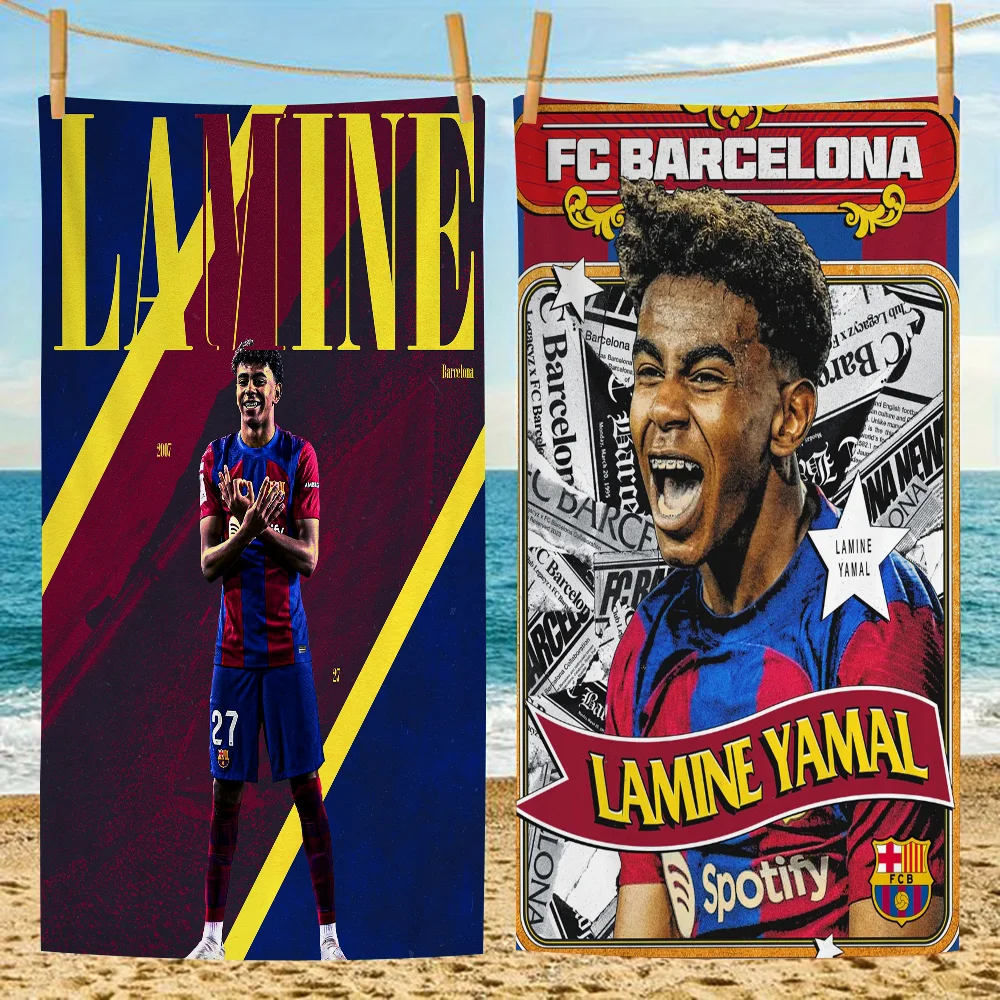 L-Lamine FootballStar Y-Yamal Beach Towel For Kids Personalized Bath Towel Pool Towel Vacation Gift Picnic Towel Party Gift