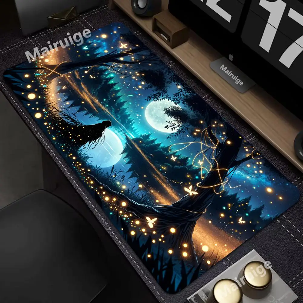 

Коврик для мыши с ночным видением, большие коврики для компьютерного офиса, игрового стола, XXL, резиновые противоскользящие коврики для игровой клавиатуры, коврики для мыши, длинные настольные коврики