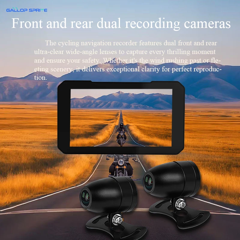 جالوب سبرايت 6 بوصة Carplay دراجة نارية DVR نظام تحديد المواقع والملاحة IPX7 مقاوم للماء لاسلكي أندرويد السيارات الذكية لاعب موتو العرض #5